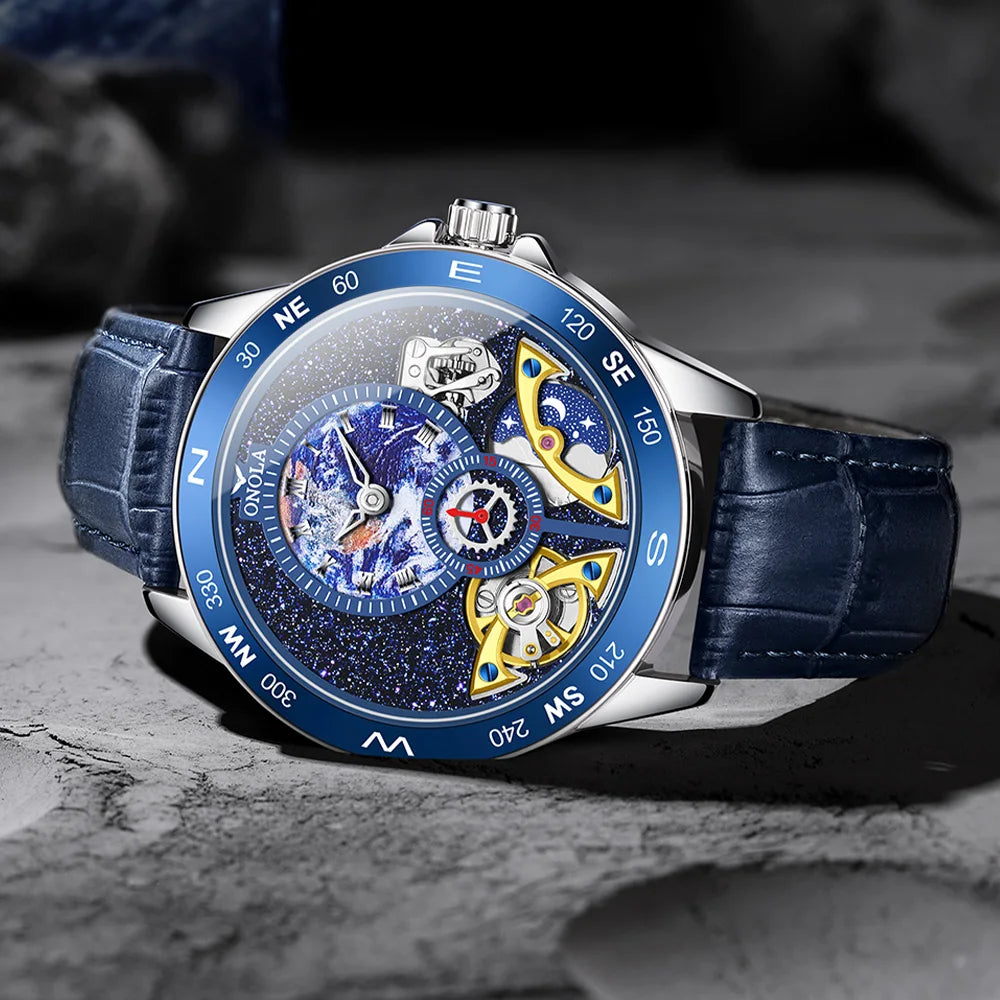 Around The World - Luxury Leather Men's Watch
