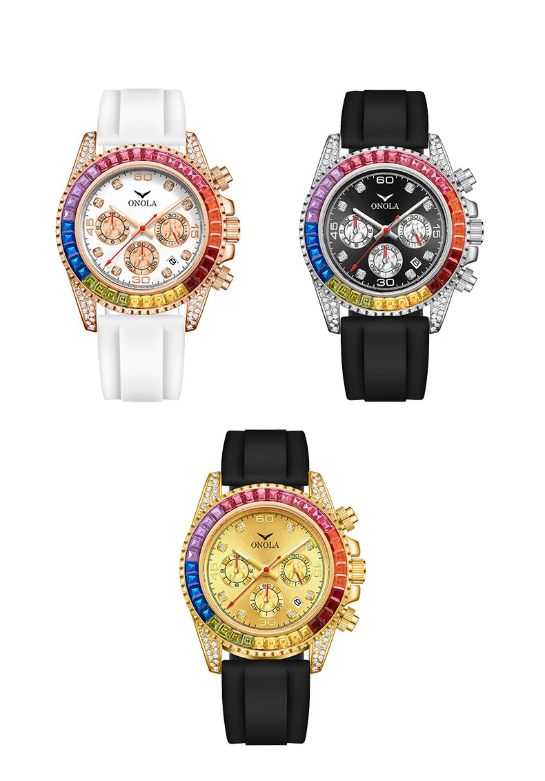 The Prism - Colored Diamond Quartz Watch