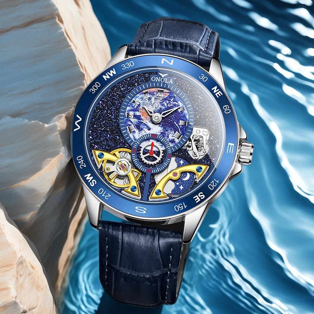 Around The World - Luxury Leather Men's Watch