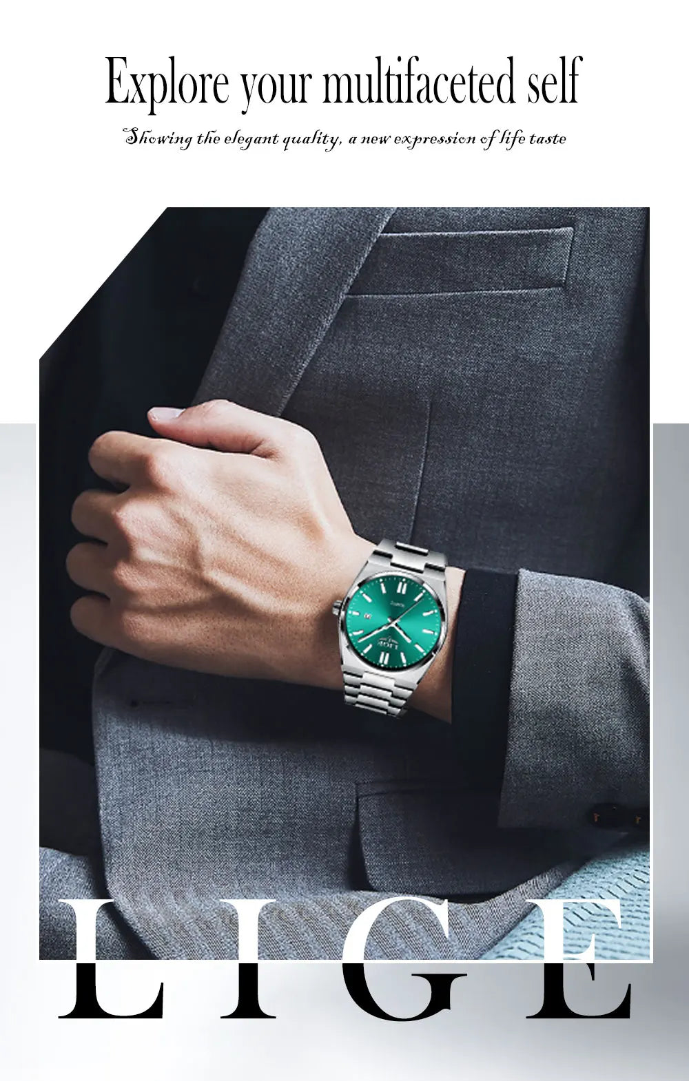 The Executive Steel - Minimalist Stainless Watch