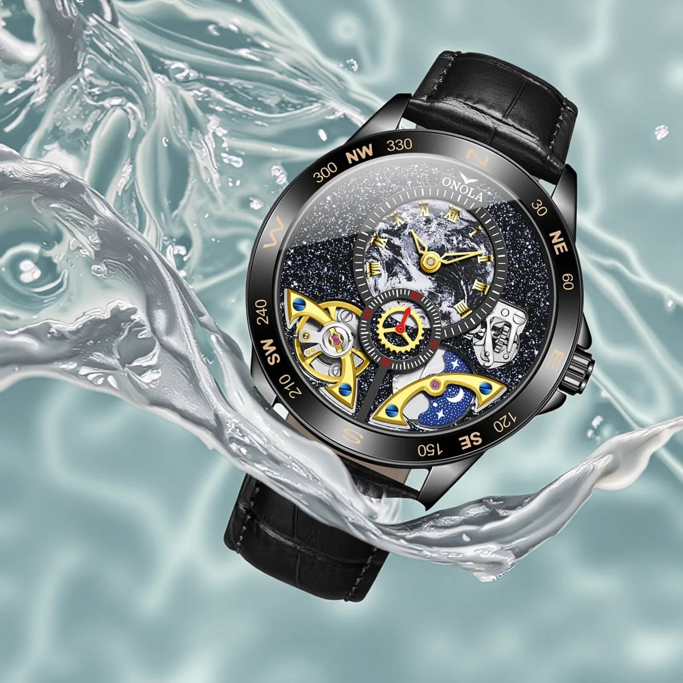 Around The World - Luxury Leather Men's Watch