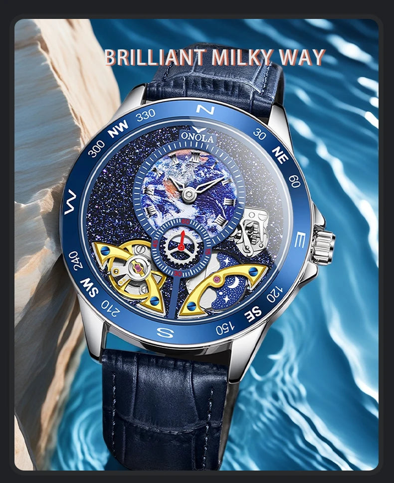 Around The World - Luxury Leather Men's Watch