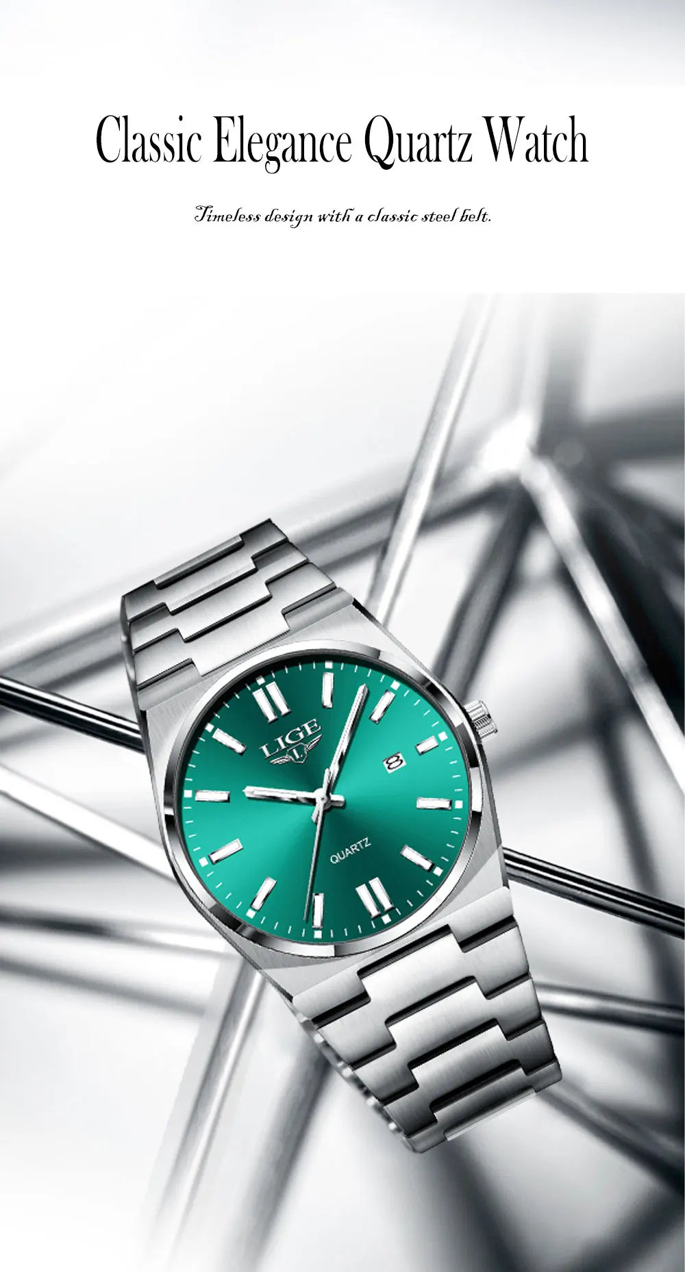 The Executive Steel - Minimalist Stainless Watch