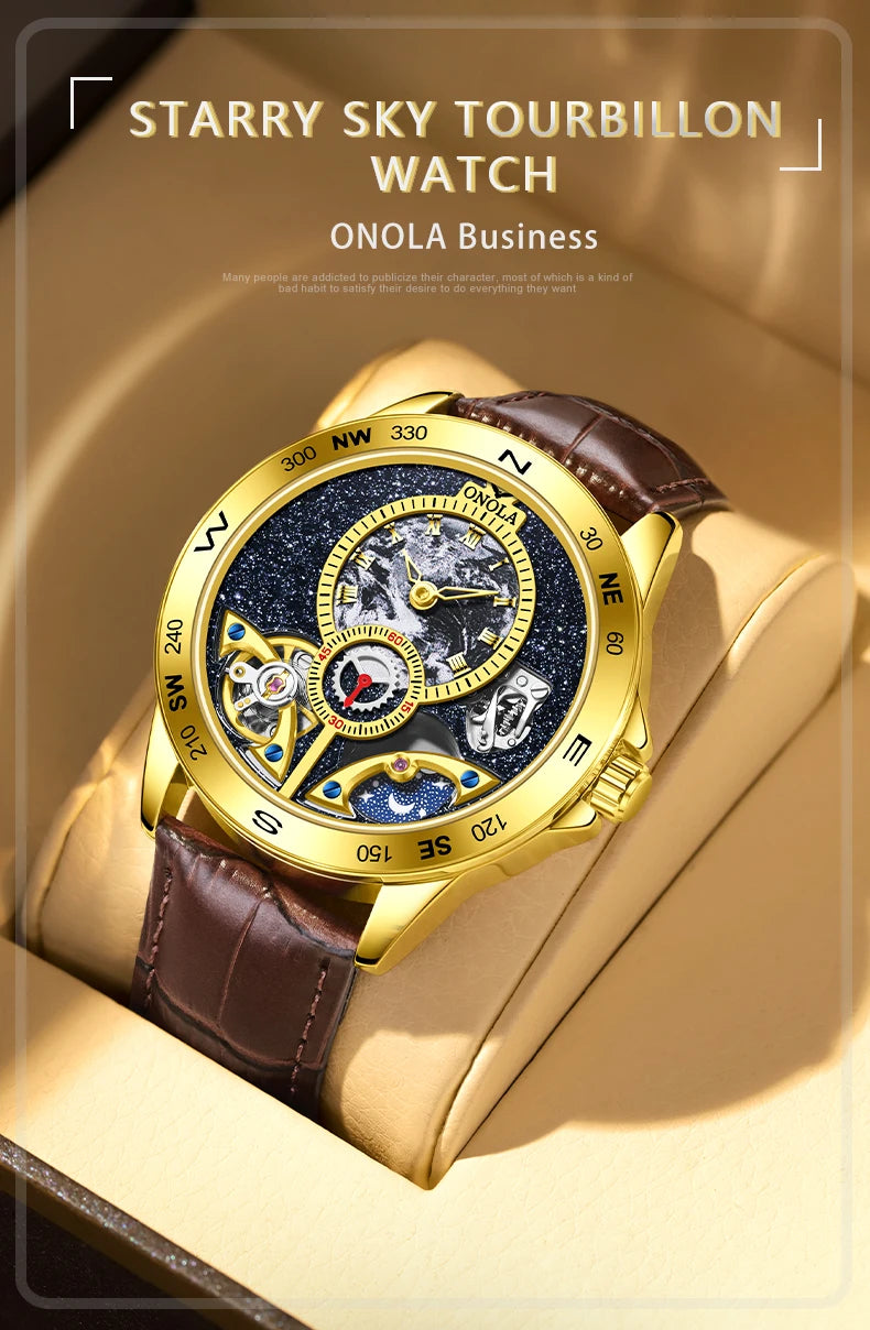 Around The World - Luxury Leather Men's Watch