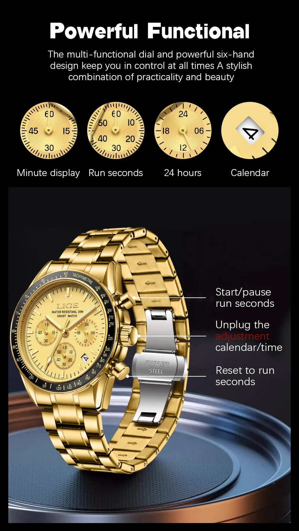 The Horizon - Luminous Quartz Chronograph