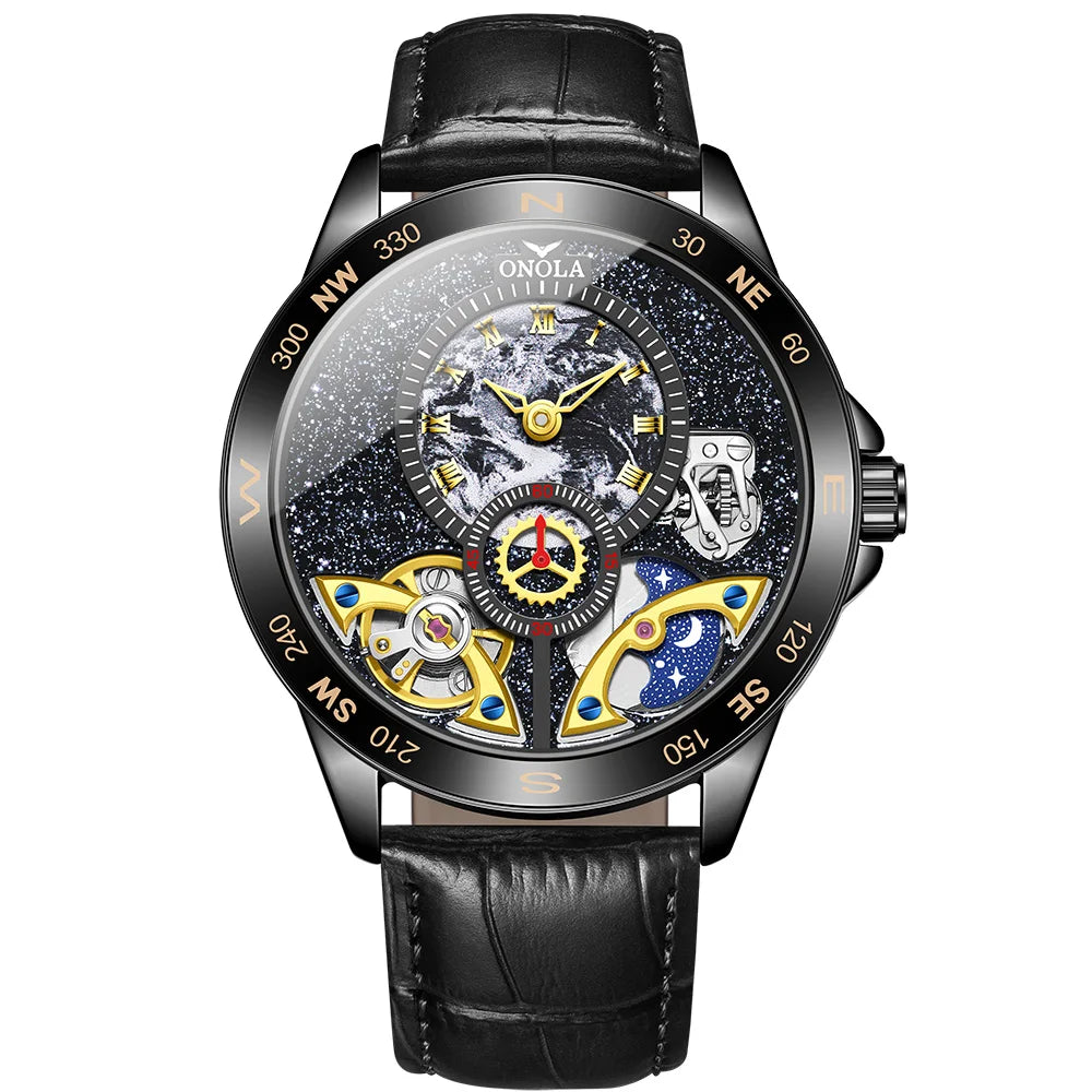 Around The World - Luxury Leather Men's Watch