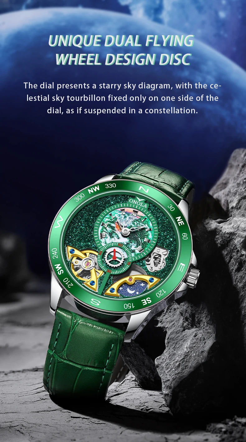 Around The World - Luxury Leather Men's Watch