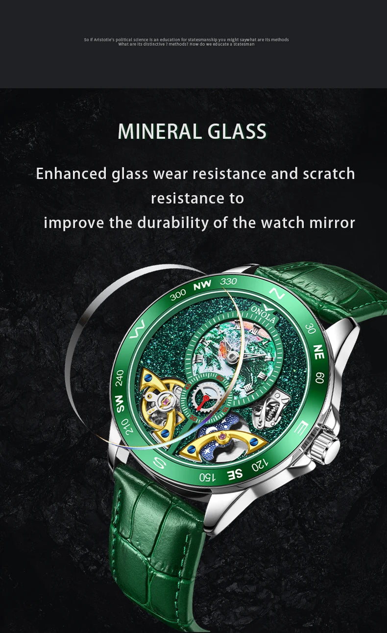 Around The World - Luxury Leather Men's Watch