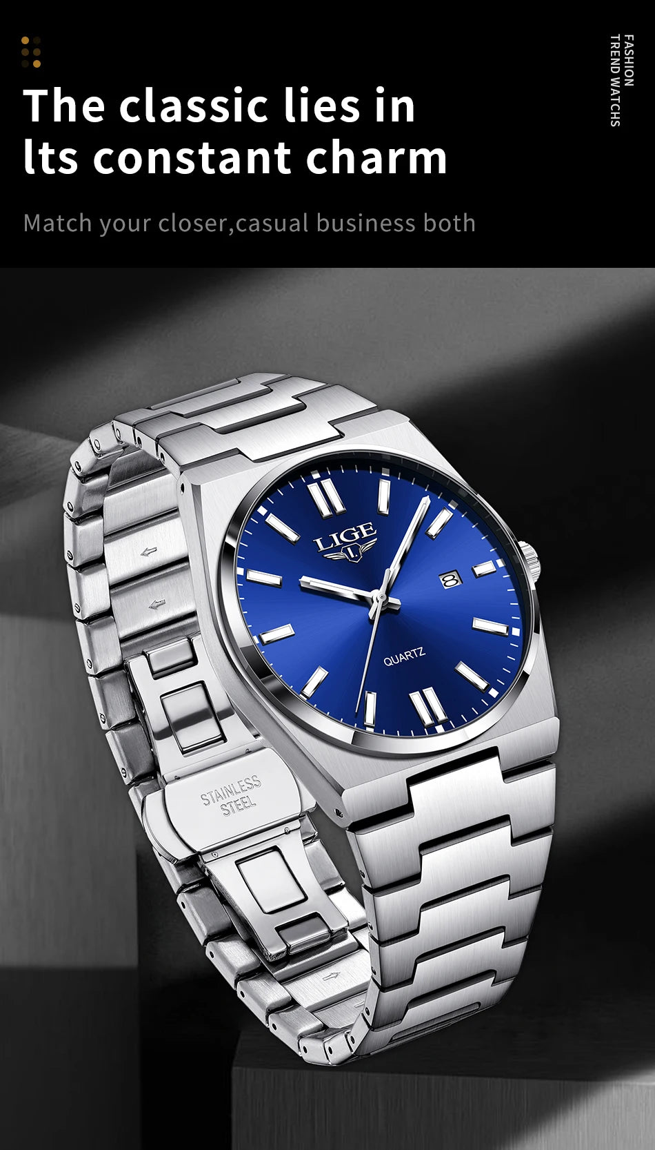 The Sterling - Minimalist Stainless Steel Quartz Watch