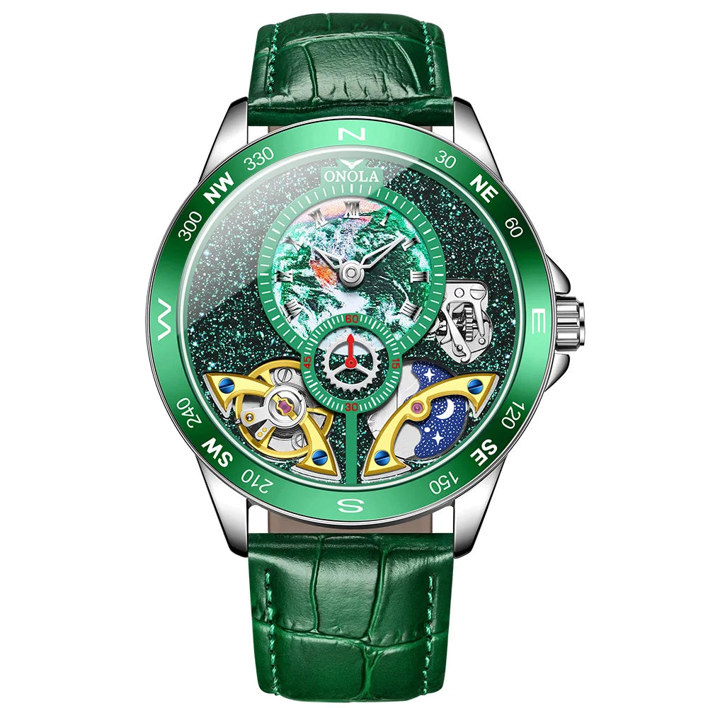 Around The World - Luxury Leather Men's Watch