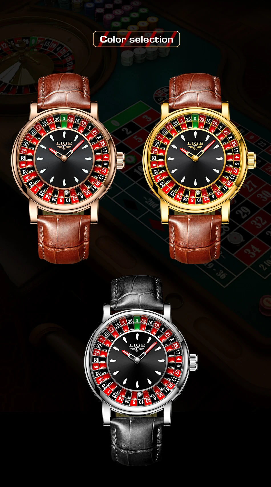 The Monte Carlo - Roulette Dial Watch