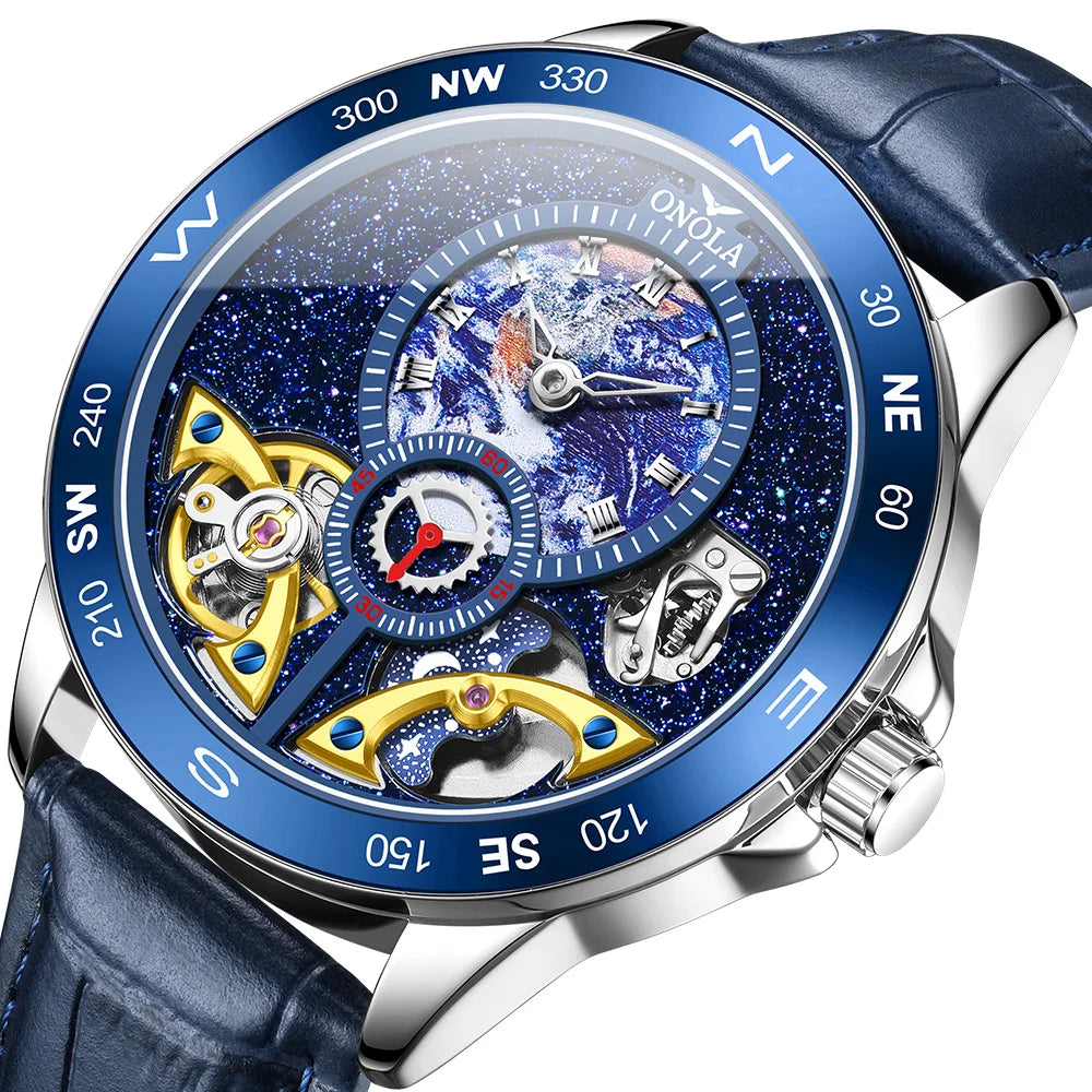 Around The World - Luxury Leather Men's Watch