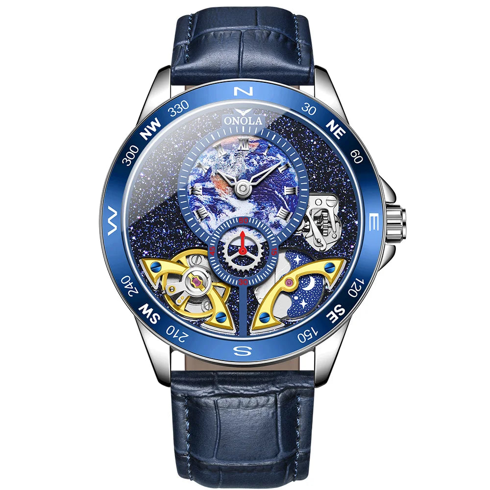 Around The World - Luxury Leather Men's Watch