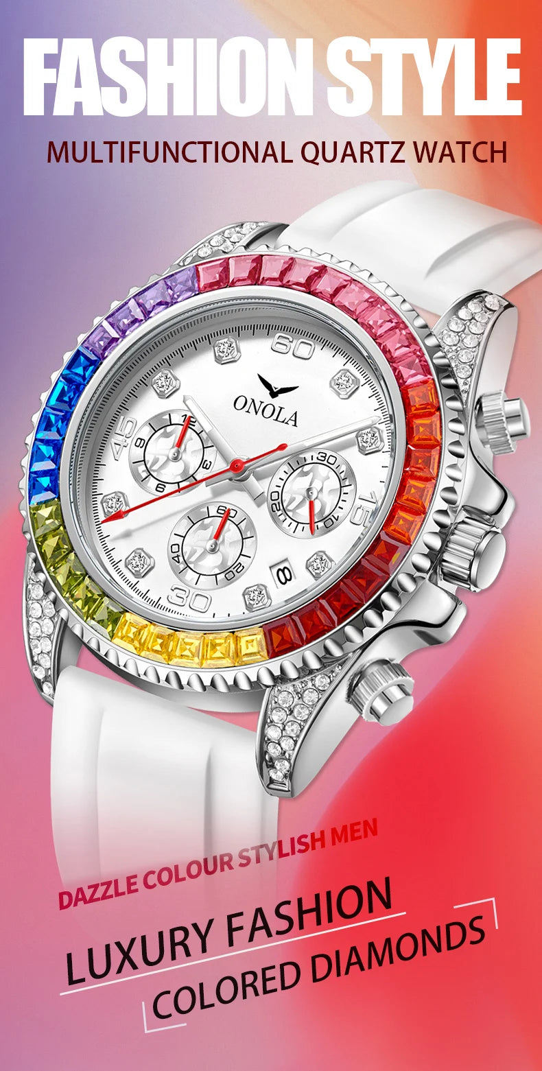The Prism - Colored Diamond Quartz Watch