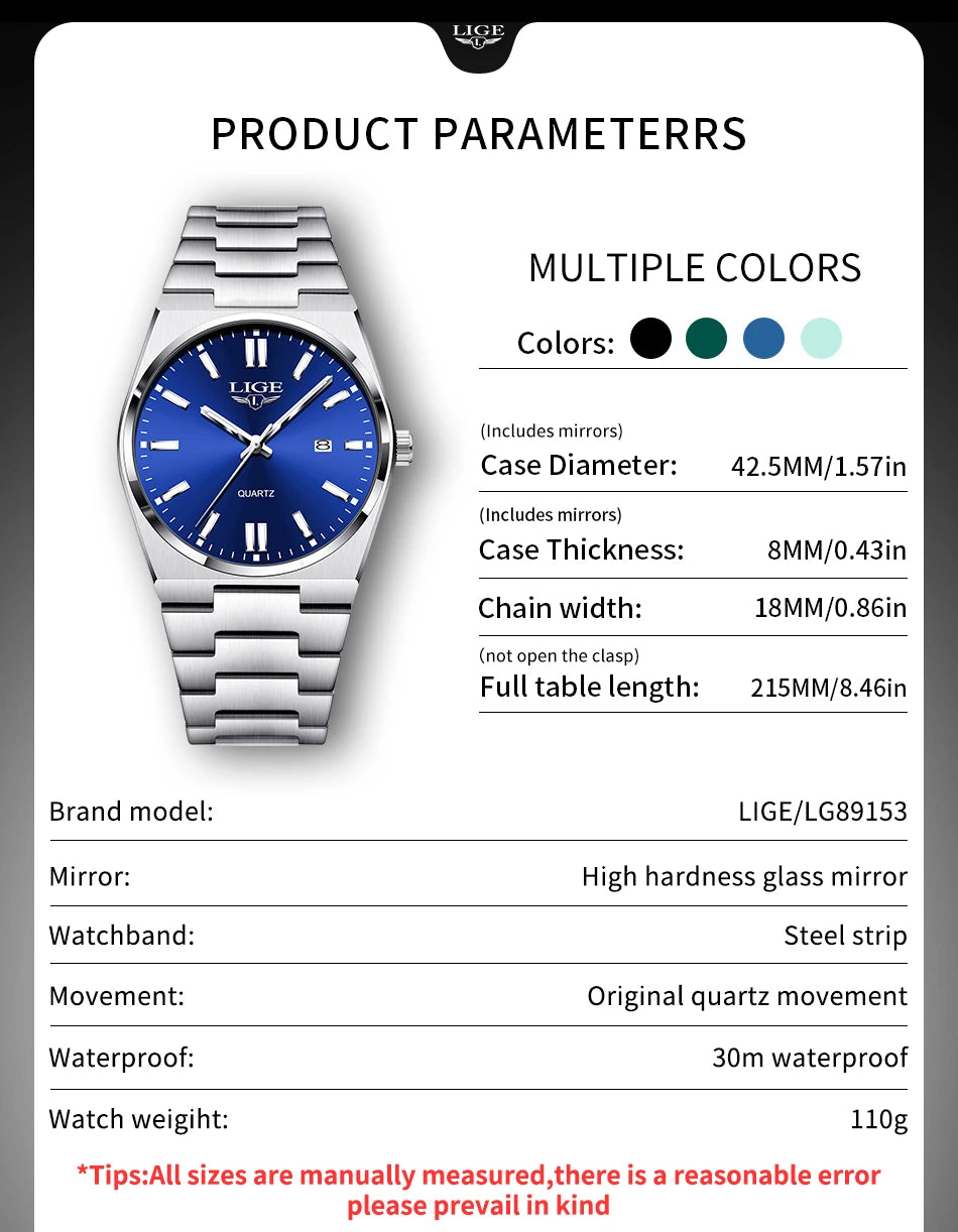 The Sterling - Minimalist Stainless Steel Quartz Watch